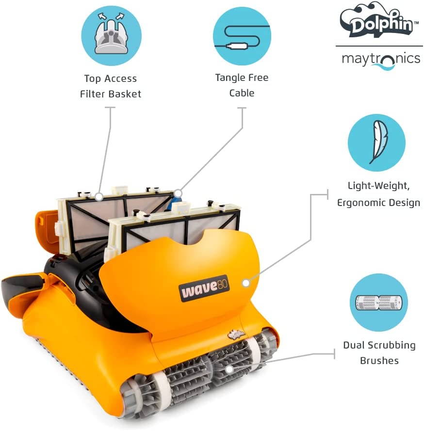 Dolphin Wave 80 Commercial Robotic Pool Cleaner (Open Box)